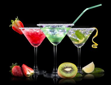 alkol kokteyl bir siyah ayarla