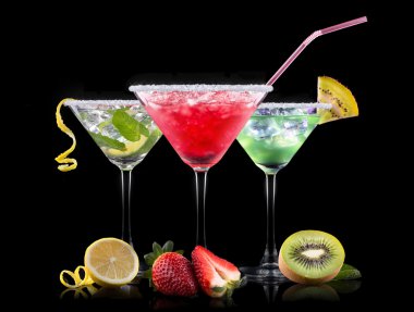 alkol kokteyl bir siyah ayarla