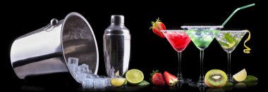 alkol kokteyl bir siyah ayarla