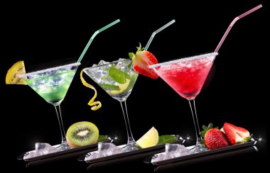 alkol kokteyl bir siyah ayarla