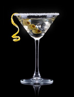 bir siyah kokteyl martini