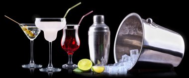 alkol kokteyli ile yaz meyve ayarla