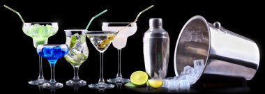 alkol kokteyli ile yaz meyve ayarla