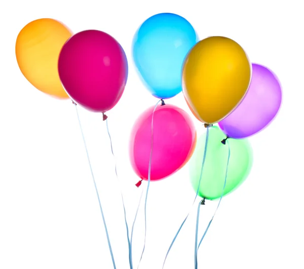 Vliegende ballons geïsoleerd — Stockfoto
