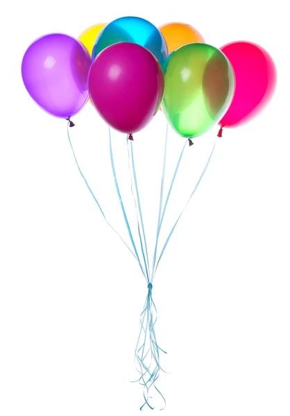 Vliegende ballons geïsoleerd — Stockfoto