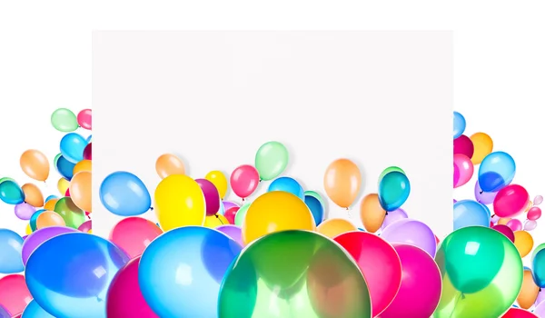 Holiday banners med färgglada ballonger — Stockfoto