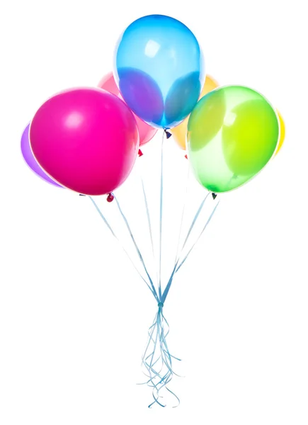 Flygande ballonger isolerade — Stockfoto