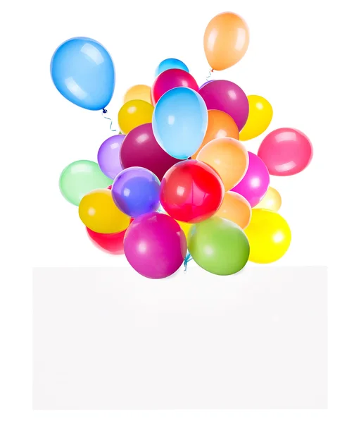 Holiday banners with colorful balloons — Stock Photo, Image