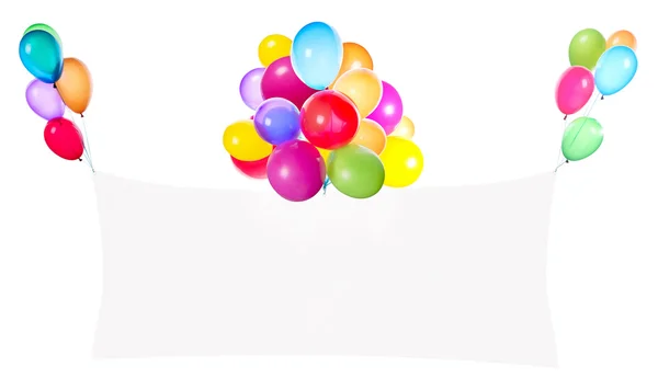 五颜六色的气球节日横幅 — 图库照片