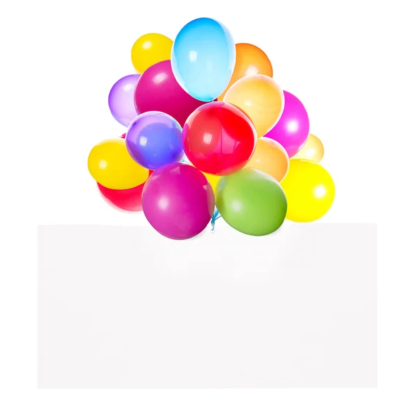 Dovolená bannery s barevnými balónky — Stock fotografie
