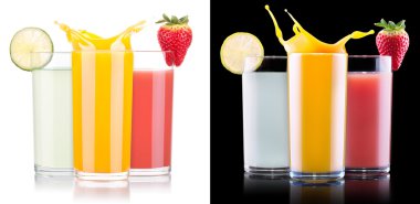 cam sıçrama ile lezzetli bir yaz meyve içecekler