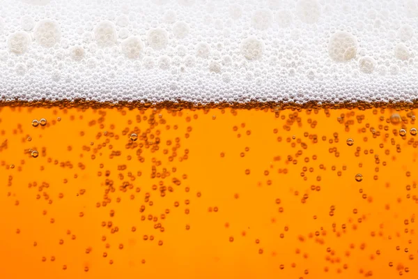 Beer with bubbles close up — Stock Photo, Image