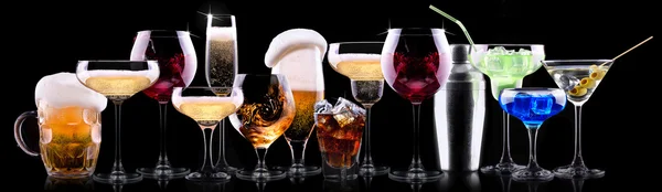 Different alcohol drinks set — Stock Photo, Image