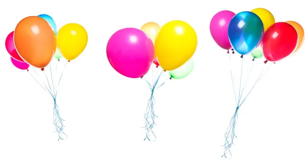 Vliegende ballons geïsoleerd — Stockfoto