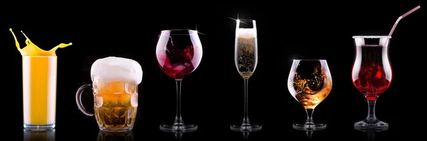 Different alcohol drinks set — Stock Photo, Image