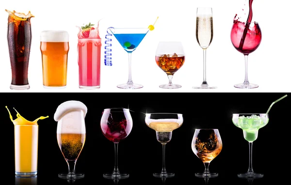 Diferente conjunto de bebidas alcohólicas —  Fotos de Stock