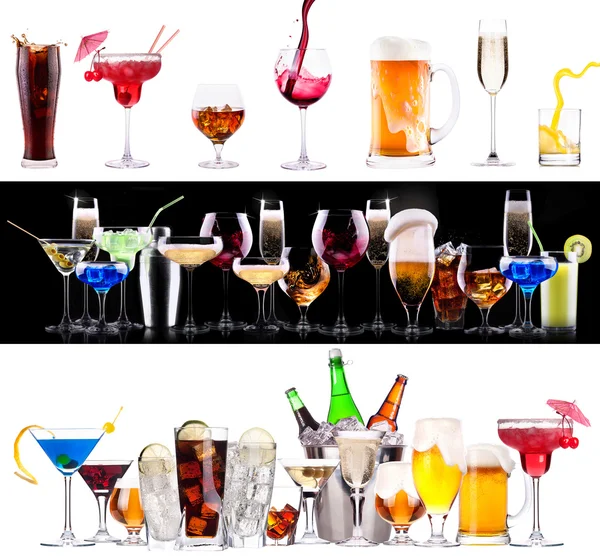 Verschillende alcohol drinkt set — Stockfoto