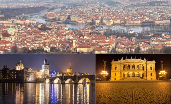 Collage landmarks of Prague — Stock Photo, Image