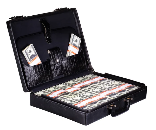 Case full of dollar — Stock Photo, Image