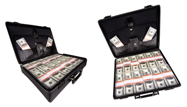 Case full of dollar — Stock Photo, Image