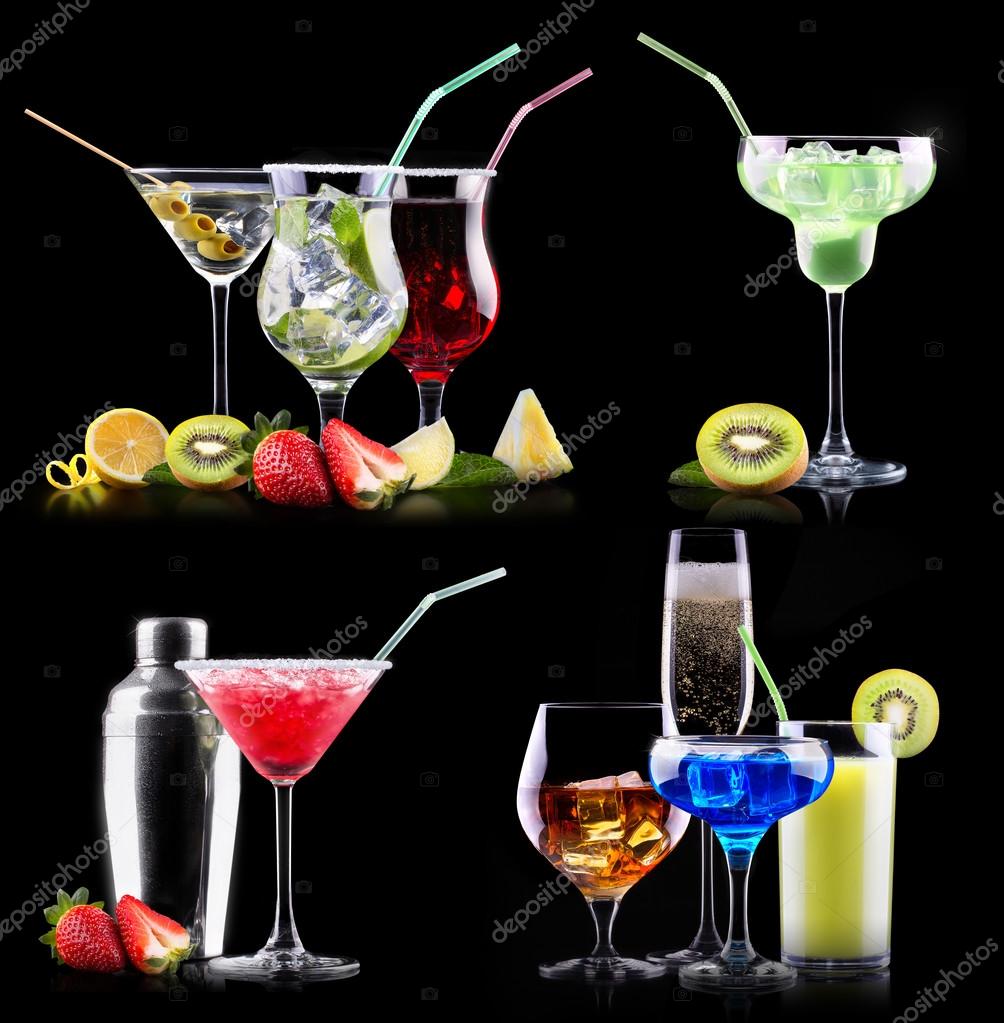Different alcohol drinks set — Stock Photo © boule1301 44871953