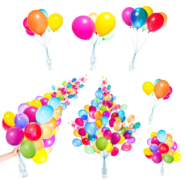 Flying balloons isolated — Stock Photo, Image