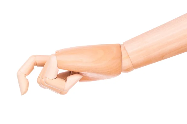 Ahşap parmak işaret veya dokunarak — Stok fotoğraf