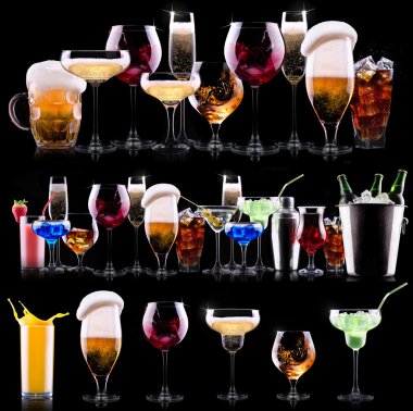 farklı alkol içki seti