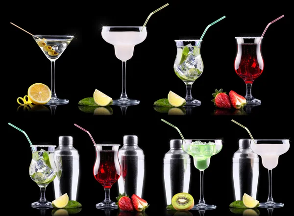 Alcohol cocktail instellen — Stockfoto