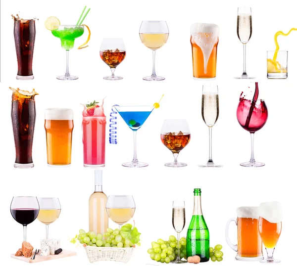 Diferente conjunto de bebidas alcohólicas —  Fotos de Stock