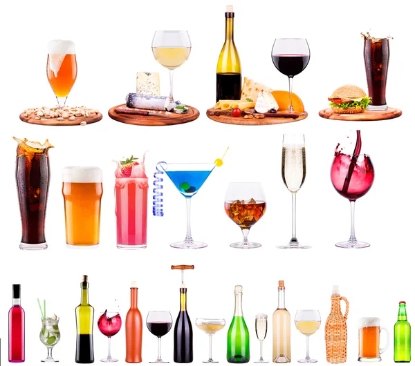 さまざまなアルコール飲料セット — ストック写真