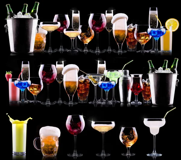 Verschillende alcohol drinkt set — Stockfoto