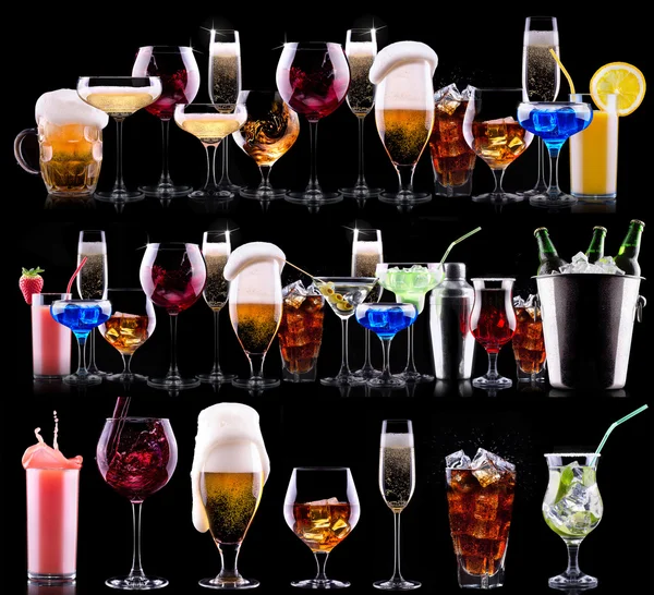 Verschillende alcohol drinkt set — Stockfoto