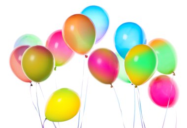 uçan balonlar izole