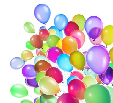 uçan balonlar izole