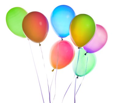 uçan balonlar izole