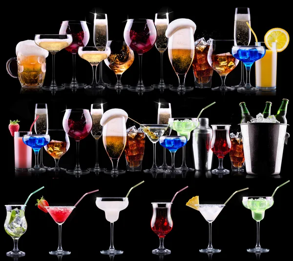 Verschillende alcohol drinkt set — Stockfoto