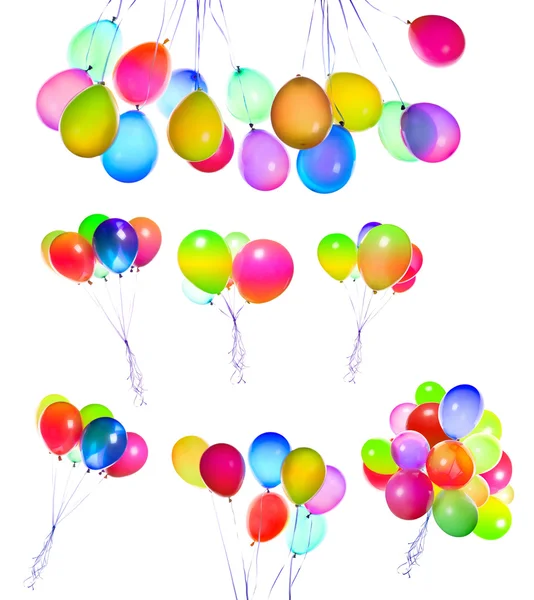 Vliegende ballons geïsoleerd — Stockfoto