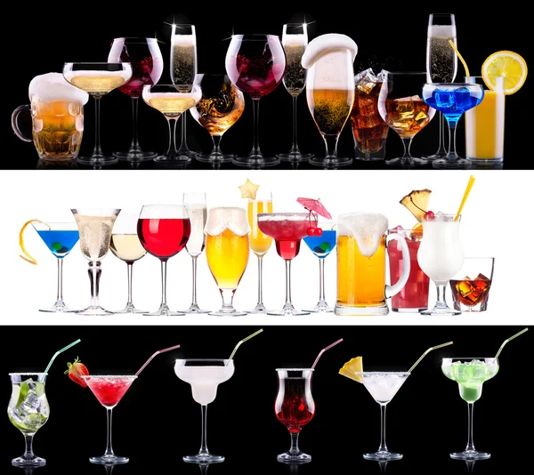 Verschillende alcohol drinkt set — Stockfoto