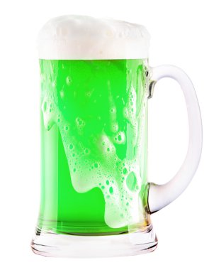 yeşil bira beyaz izole