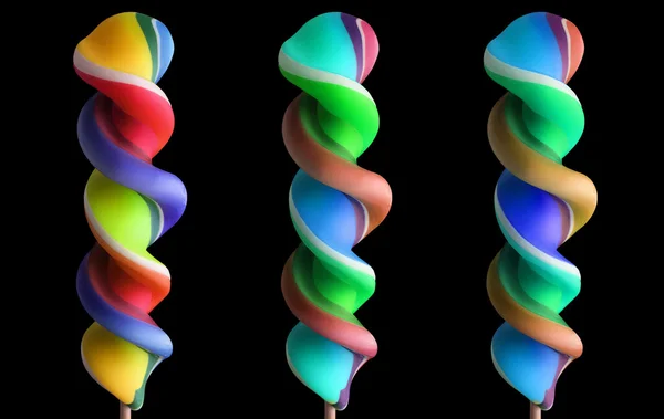 Heldere kleurrijke lollipop set — Stockfoto