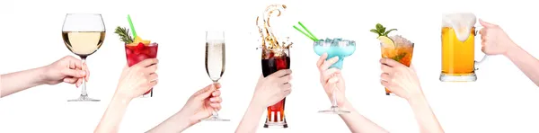 Alcohol dranken ingesteld waardoor toast — Stockfoto