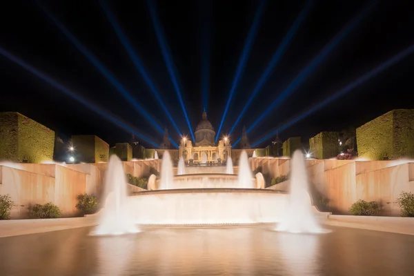 Night view of Magic Fountain in Barcelona — Stock Photo, Image