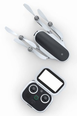 Kamera ve uzaktan kumandalı uzaktan kumandalı uzaktan kumandalı uzaktan kumandalı dört kişilik helikopter. Dağıtım ya da hava fotoğrafçılığı için 3B aygıt hazırlayıcı