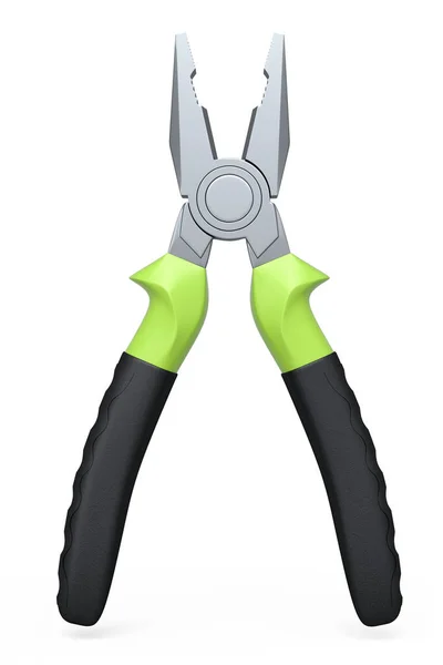 Yellow hand tool pliers for repair and installation on white background — Stock Photo, Image
