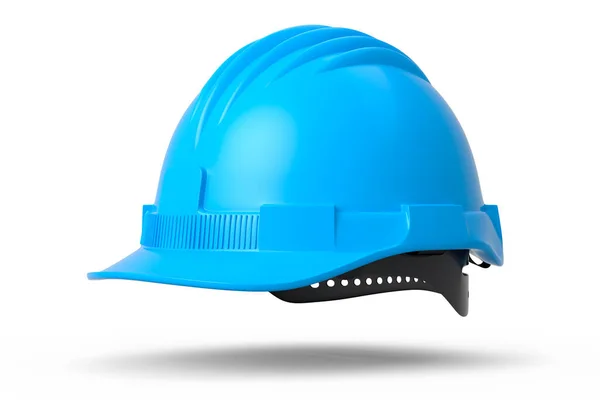 Blue Safety Helmet Hard Cap Isolated White Background Render Illustration — Stock Photo, Image