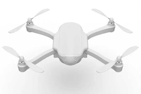 Photo volante et vidéo drone ou quad copter isolé sur fond blanc — Photo