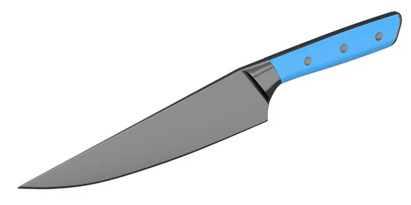 주방장의 부엌용 손잡이가 배경에 분리되어 정육점 칼이나 전문적 — 스톡 사진