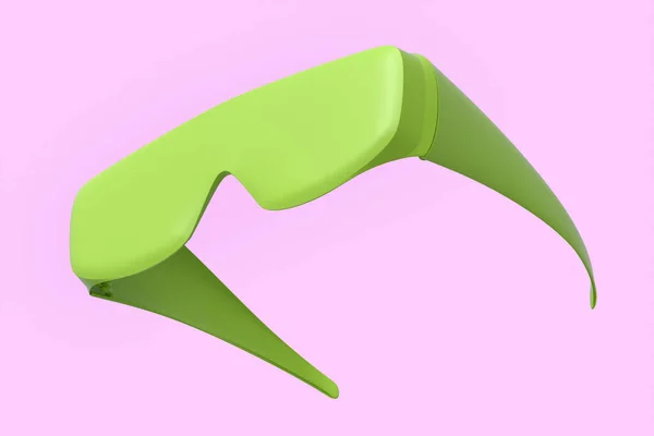 Ochranné Plastové Zubařské Brýle Nebo Brýle Izolované Růžovém Monochromatickém Pozadí — Stock fotografie