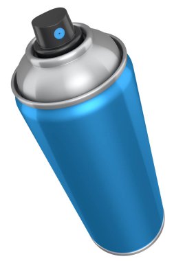 Beyaz arka planda izole edilmiş sprey boya kutusu. Sprey şişesi ve şeker kutusu.